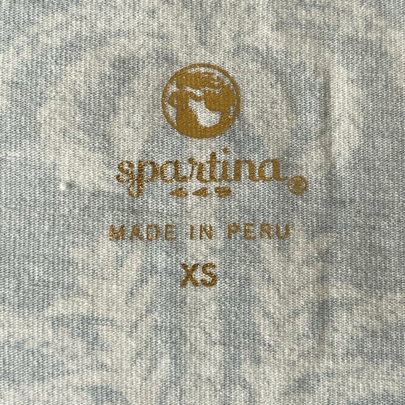 Spartina 449 Island Blue Oyster Alley Palm Tree Sheath Dress Fringe XS Beachy - Picture 10 of 12